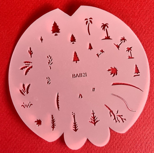 Preview: BABSET3 Badger Findernägel und Modellbau Airbrush- Schablonen Set 5-teilig