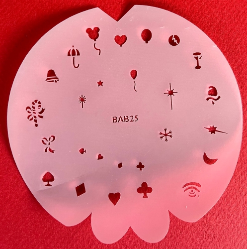 Preview: BABSET4 Badger Findernägel und Modellbau Airbrush- Schablonen Set 5-teilig