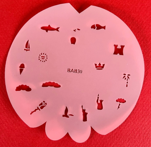 Preview: CRESET16 finder nails and model airbrush stencils set 5 pieces 