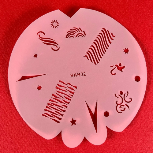 Preview: BABSET15 Findernägel und Modellbau Airbrush- Schablonen Set 5-teilig