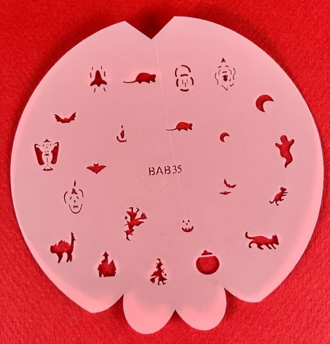 Preview: BABSET14 Findernägel und Modellbau Airbrush- Schablonen Set 5-teilig