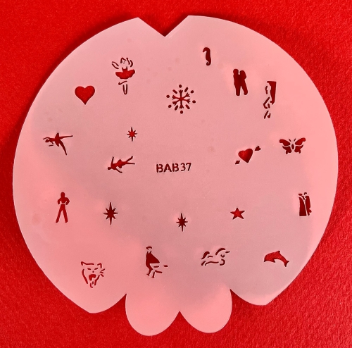 Preview: CRESET16 finder nails and model airbrush stencils set 5 pieces 