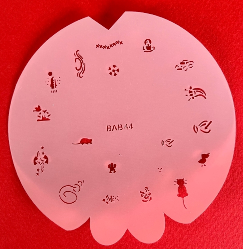 Preview: BABSET1 Badger Findernägel und Modellbau Airbrush- Schablonen Set 5-teilig