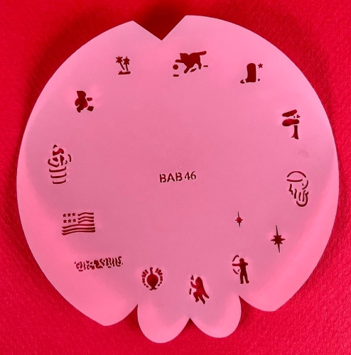 Preview: BABSET14 Findernägel und Modellbau Airbrush- Schablonen Set 5-teilig