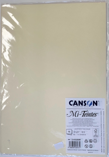 Canson Mi-Teintes pastel paper sheets A3 160g/m² (10 sheets) multicolored , warm tones