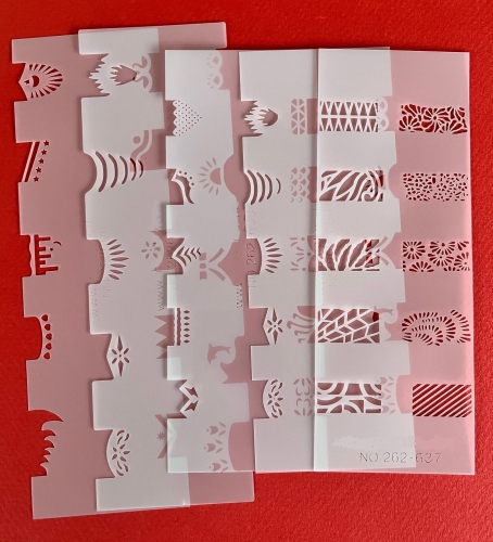 CRESET9 finder nails and modeling airbrush stencils set 5 pieces