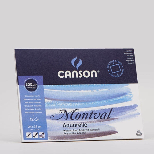 Canson Montval Aquarelleblock 19x24 cm 300g/m² (12 Blatt)