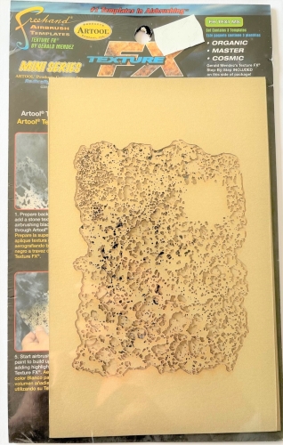 Preview: Artool Freehand Airbrush Templates "Texture FX2" Schablonen, groß + mini