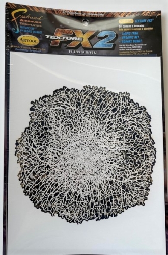 Preview: Artool Freehand Airbrush Templates "Texture FX2" Schablonen, groß + mini