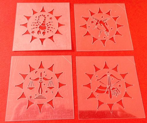 Airbrush stencils different designs