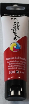 Darler-Rowney System 3 Acrylic 59 ml ,504 cadmium red deep (g.P. 1L=50,68€)