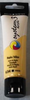 Darler-Rowney System 3 Acrylic 59 ml , 634 naples yellow (g.P. 1L=50,68€)