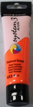 Darler-Rowney System 3 Acrylic 59 ml,653 fluorescent orange (g.P. 1L=50,68€)