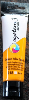 Darler-Rowney System 3 Acrylic 59 ml,618 cadmium yellow deep (g.P. 1L=50,68€)