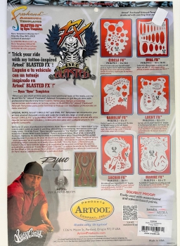 Preview: Artool Airbrush- Schablone Blasted FX by Ryno Templeton "Oval FX "