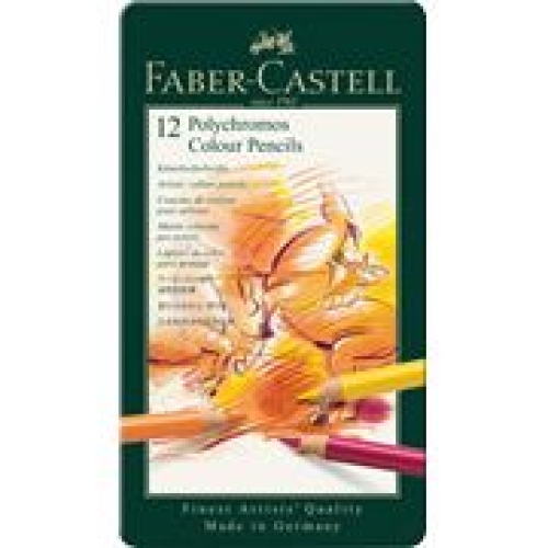 Faber-Castell Polychromos Farbstift, 12er Metalletui