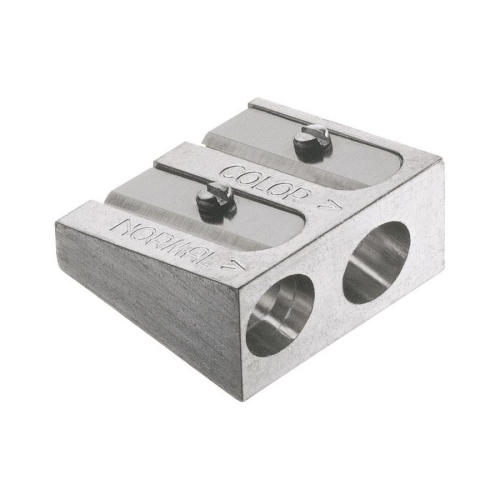 Faber- Castell double sharpener metal for color and chalk pencils