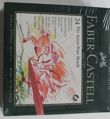 Faber-Castell Pitt Artist Pen Brush ink pencil, 24 studio box
