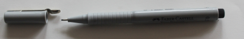 Faber Castell Ecco pigment ink pen, in several strengths/ black