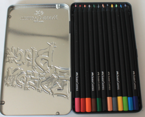 Faber Castell  12 Black Edition pencils in Metalbox