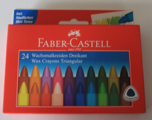 Faber Castell 24 Wax Crayons Triangular