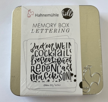 Hahnemühle Lettering Box "Memory" , 250 g/m² - 9 x 9 cm (50 Karten)