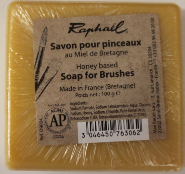 Raphael - brush soap honey based de Bretagne 100g  (g.P. 1kg=59,50€)