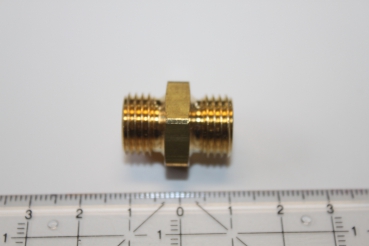 Doppelnippel messing 1/4 - 1/4" außengewinde