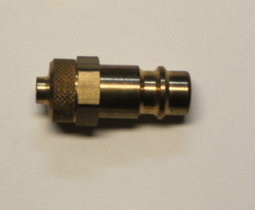 Stecktülle für 6x8mm Kunststoffschl. messing