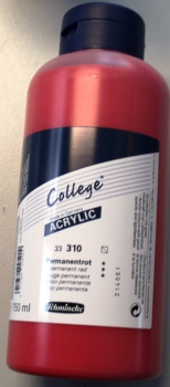 College Acryl 310 permanent red 750 ml (g.P. 1L=18,65€)