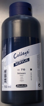 College Acryl 710 schwarz 750 ml (g.P. 1L=18,65€)