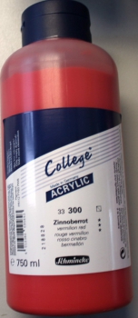 College Acryl 300 zinnoberrot 750 ml (g.P. 1L=18,65€)