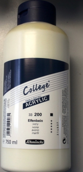 College Acryl 200 elfenbein 750 ml (g.P. 1L=18,65€)