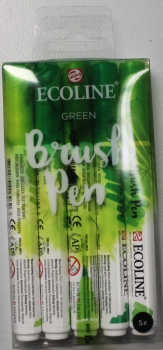 Ecoline Brush Pen 5 er Set grün