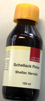 Schellack Firnis 125 ml (g.P.1L= 92€)