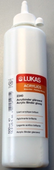 Lukas acrylic binder 500ml glossy 2340 (g.P. 1L=23,80€)