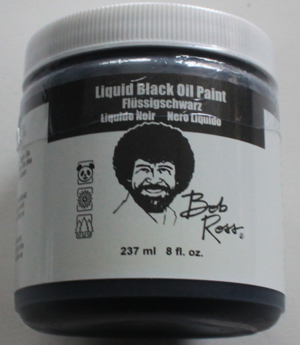 Bob Ross liquid opal oil paint 237ml (GP1ltr=96,62€) black
