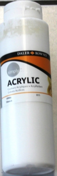 Simply Acrylfarbe weiß 011 750 ml (g.P. 1L=14,53€)