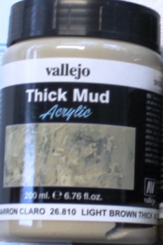 Preview: Vallejo Weathering Effects, Dicker Schlamm Hellbraun 200 ml (g.P. 1L= 70€)