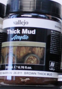 Preview: Vallejo Weathering Effects, Thick Mud Brown 200 ml (g.P. 1L= 70€)