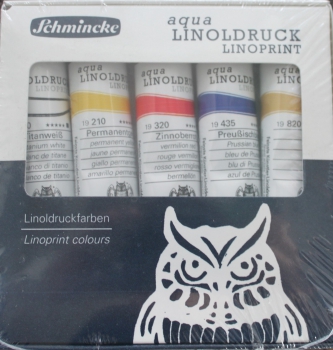 Schmincke Aqua Linoldruck colorset 5 x 20 ml (g.P.1L=198€)