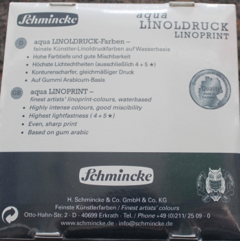 Preview: Schmincke Aqua Linoldruck Farbset 5 x 20 ml (g.P.1L=198€)