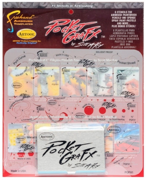 Artool PGFX1 "POCKET GRAFX" Stencil Set with Metal Box