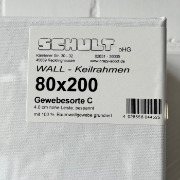 covered stretcher WALL 80x200x4cm fabric type C