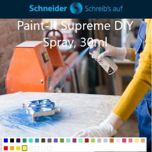 Schneider "Paint-It Supreme DIY" acrylic spray cans, 200ml content in various colors