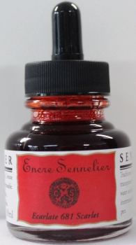 Sennelier ink 681 Scarlet 30 ml (100 ml=20,90 €)