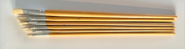 long handle flat bristle brush set 6 pieces