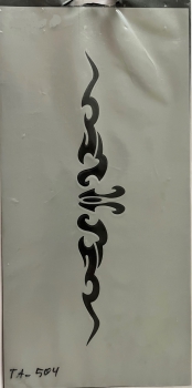 Airbrush stencil tattoo 12, 14x28 cm