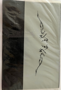 Airbrush stencil tattoo 8, 14x21 cm