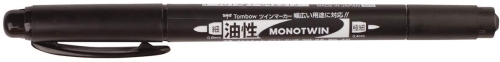 Tombow Fineliner Mono twin mit zwei Spitzen schwarz